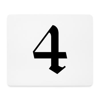 4 - Mousepad (Querformat) - Weiß - Vorne