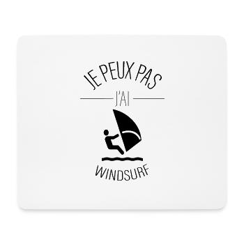 J Peux Pas j ai windsurf - surfing - Tapis de souris (format paysage) - blanc - Devant