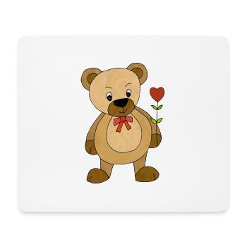 Teddybär - Mousepad (Querformat) - Weiß - Vorne
