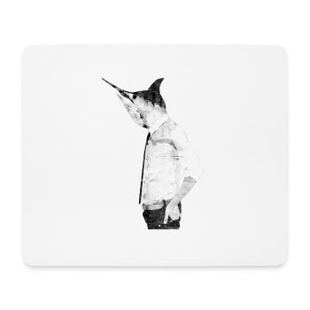 tête de poisson - Tapis de souris (format paysage) - blanc - Devant