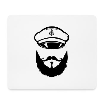 Capitaine - Tapis de souris (format paysage) - blanc - Devant