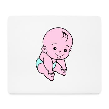 Bébé - Tapis de souris (format paysage) - blanc - Devant