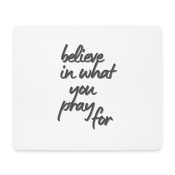 Glauben Glaube Beten Gebet Kirche Spruch Geschenk - Mousepad (Querformat) - Weiß - Vorne