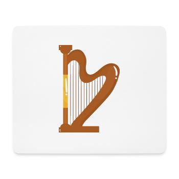 harpe - Tapis de souris (format paysage) - blanc - Devant
