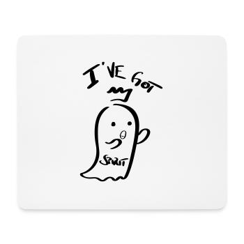 Spirit Spirit Line Art - Minimaliste - Tapis de souris (format paysage) - blanc - Devant