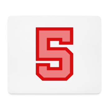 Coole Retro Retrostyle Jersey Nummer Rückennummer - Mousepad (Querformat) - Weiß - Vorne