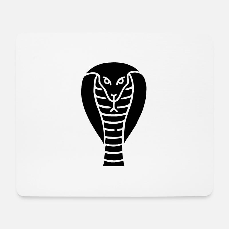 Symbol einer indischen Kobra Schlange - Mousepad (Querformat) - Weiß
