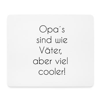 Opa Vater Großvater cool Spruch lustige Sprüche - Mousepad (Querformat) - Weiß - Vorne