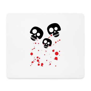 Skullhead Combined With Blood - Mouse Pad (horizontal) - white - Front
