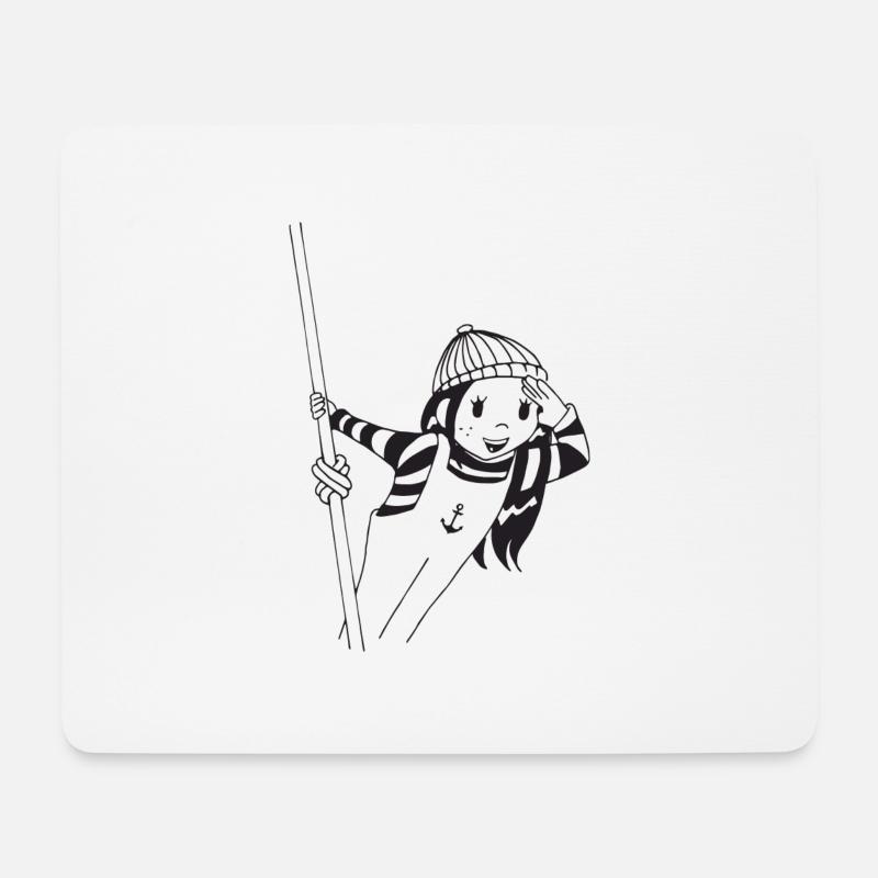 Matrose das Mädchen - Mousepad (Querformat) - Weiß