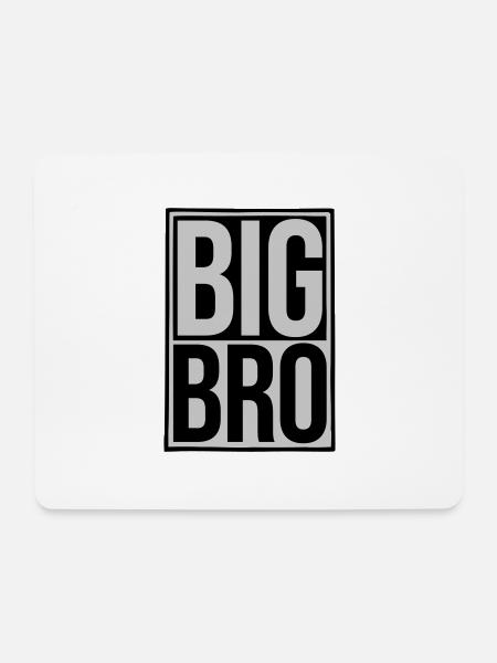 Schild Big Bro Logo - Mousepad (Querformat) - Weiß