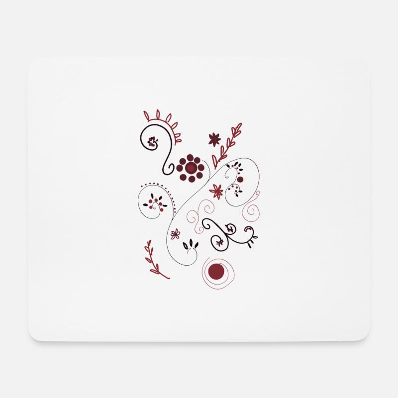 Design-Wirbel - Mousepad (Querformat) - Weiß