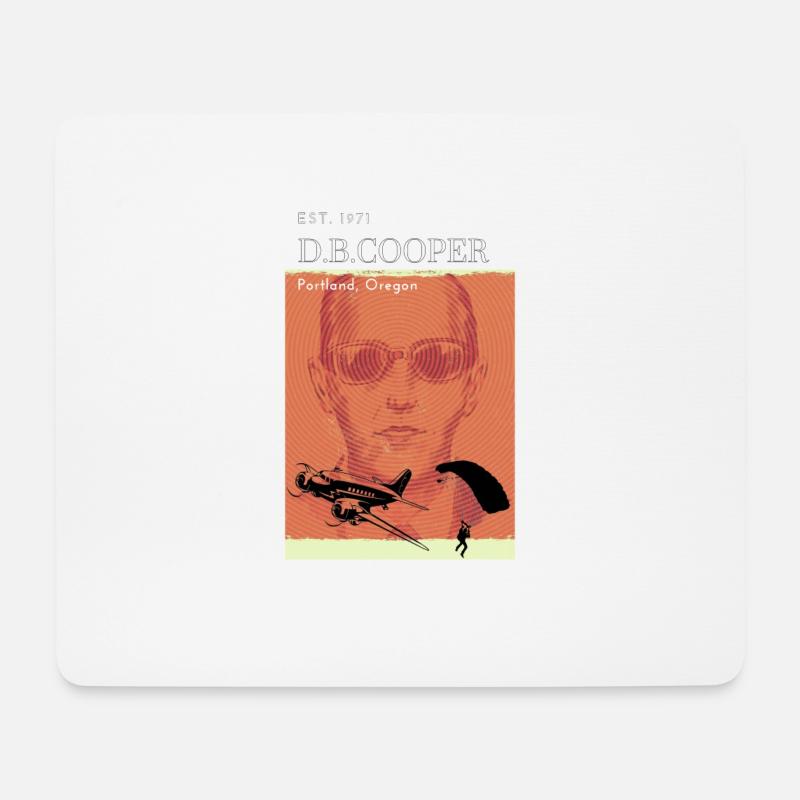 DB Cooper - Mousepad (Querformat) - Weiß