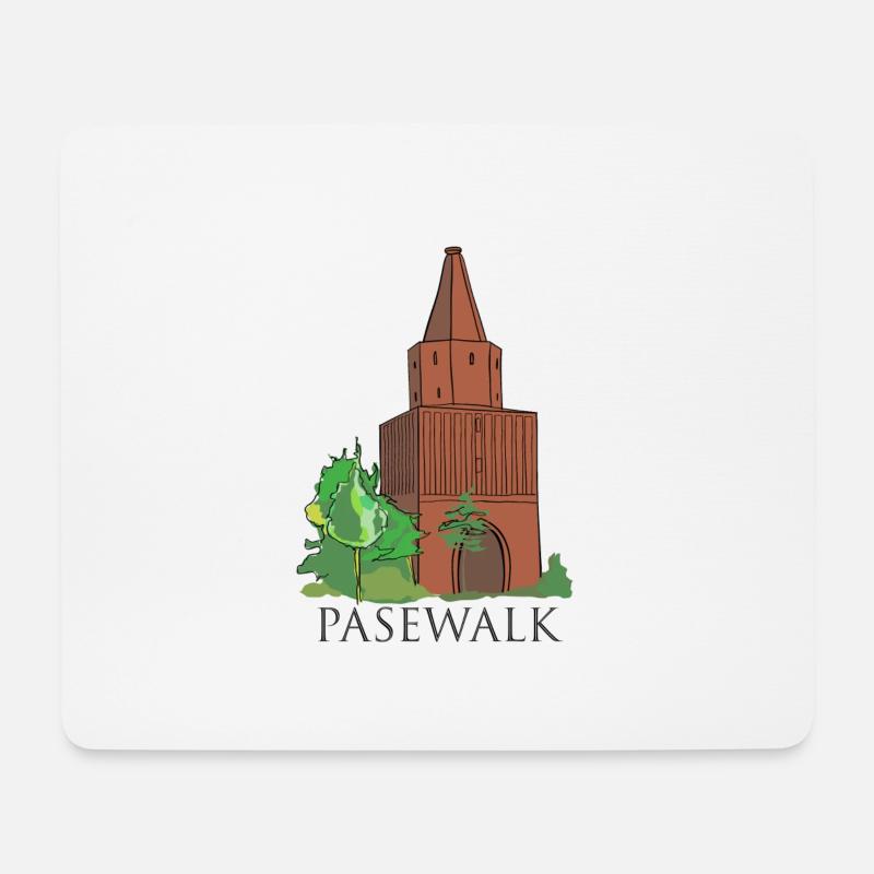 Pasewalk - Mousepad (Querformat) - Weiß