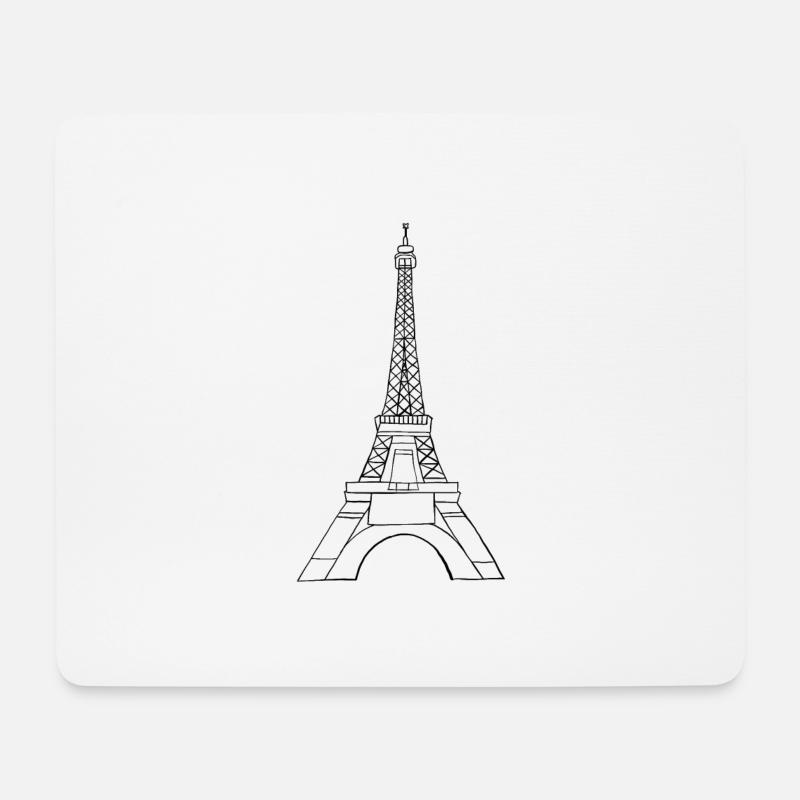 Eliffelturm - Mousepad (Querformat) - Weiß