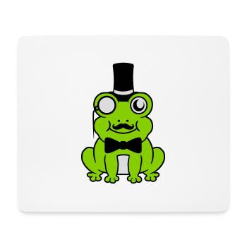 Sir Frosch Gentlemen Zylinder - Mousepad (Querformat) - Weiß - Vorne