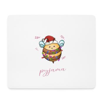 Biene Pyjama Weihnachten Schlafen - Mousepad (Querformat) - Weiß - Vorne
