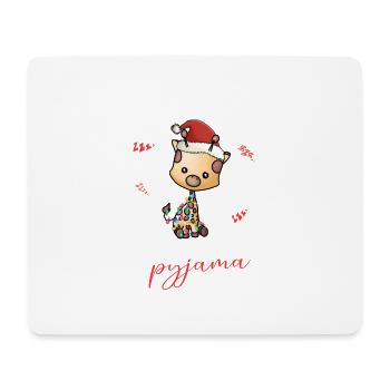 Giraffe Pyjama Weihnachten Schlafen - Mousepad (Querformat) - Weiß - Vorne