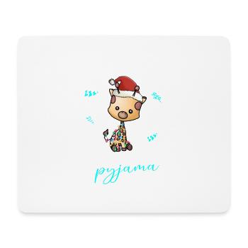 Giraffe Pyjama Weihnachten Schlafen - Mousepad (Querformat) - Weiß - Vorne