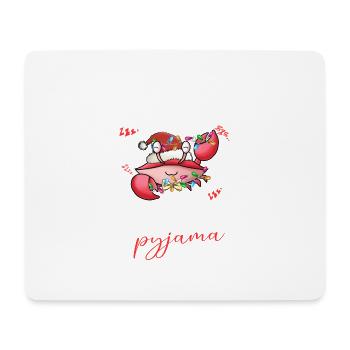 Krebs Pyjama Weihnachten Schlafen - Mousepad (Querformat) - Weiß - Vorne