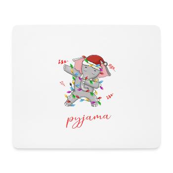 Elefant Pyjama Weihnachten Schlafen - Mousepad (Querformat) - Weiß - Vorne