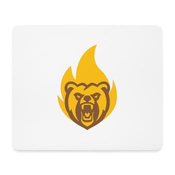 Strong Bear Flame - Mouse Pad (horizontal) - white - Front