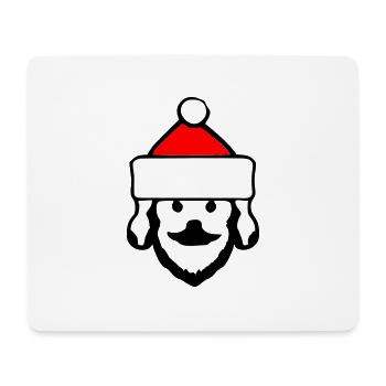 Santa Claus Dog Christmas Dogs Vector - Mouse Pad (horizontal) - white - Front