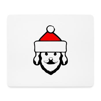 Chapeau de Noël Père Noël Noël 7 - Tapis de souris (format paysage) - blanc - Devant