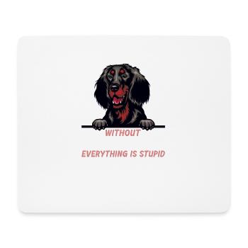 Ohne Gordon Setter ist alles doof - Mousepad (Querformat) - Weiß - Vorne