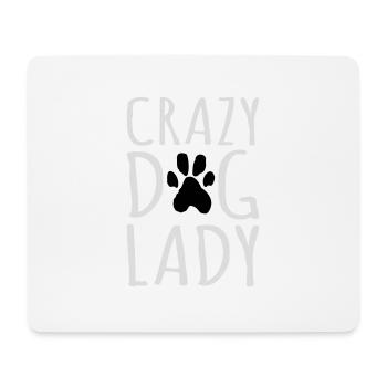 Citation de Crazy Dog Lady - Tapis de souris (format paysage) - blanc - Devant