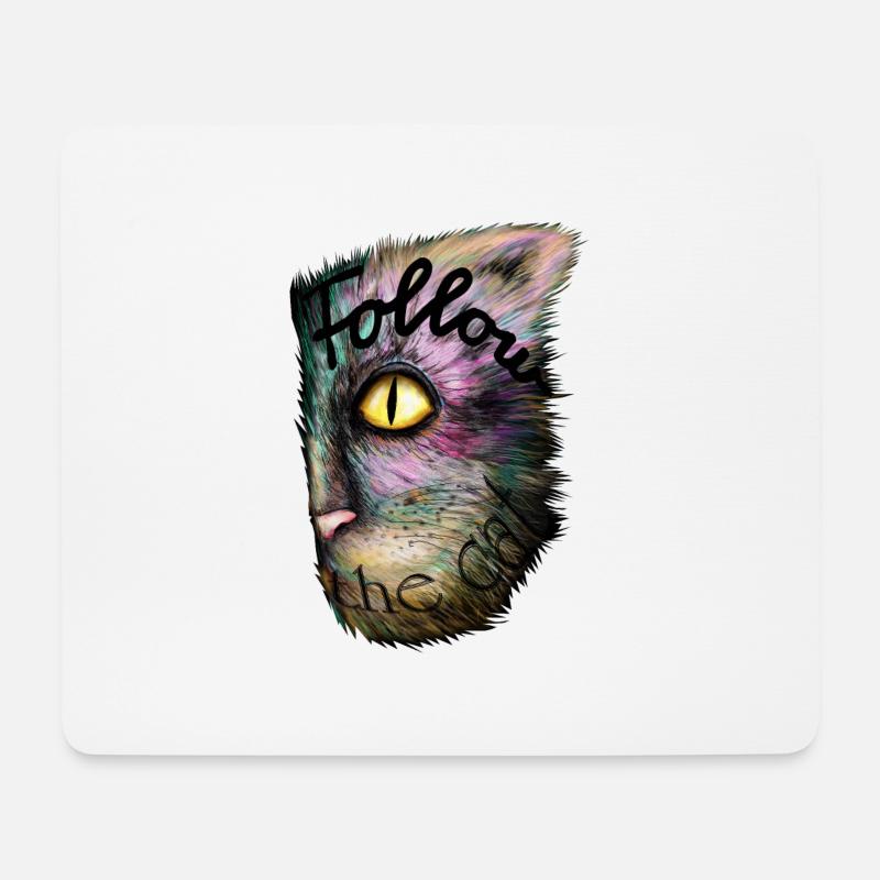 Magische Katze - Mousepad (Querformat) - Weiß