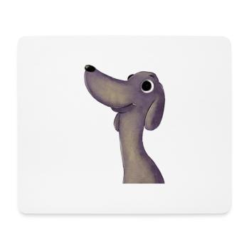 Lustiger Hund - Mousepad (Querformat) - Weiß - Vorne