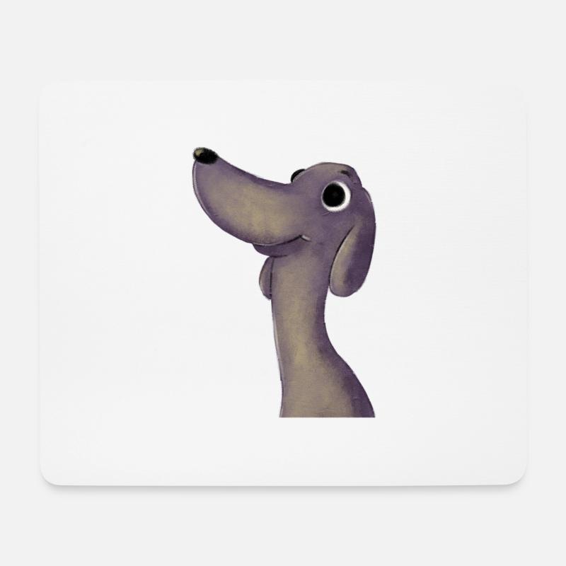 Lustiger Hund - Mousepad (Querformat) - Weiß