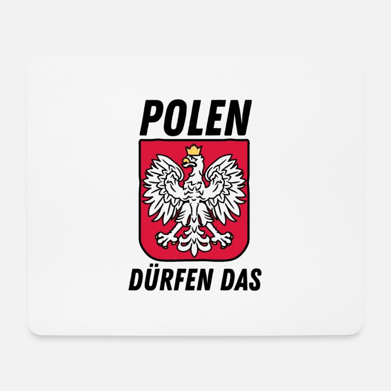 Polen dürfen das lustiger Spruch polnisch Spaß - Mousepad (Querformat) - Weiß