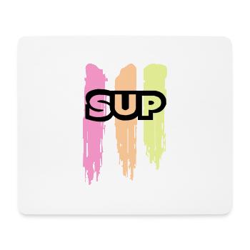Skateboard SUP Surfing - Mouse Pad (horizontal) - white - Front