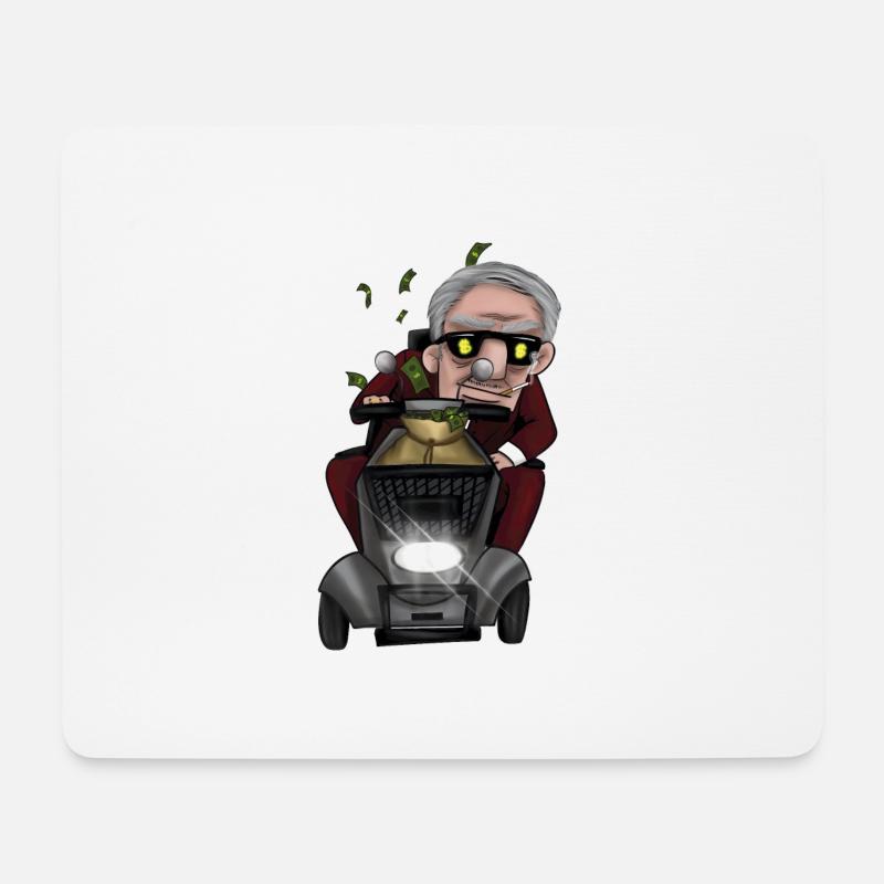 Verrückter alter Mann - Mousepad (Querformat) - Weiß