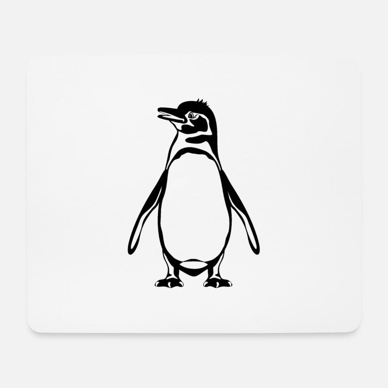 Galapagos-Pinguin - Mousepad (Querformat) - Weiß
