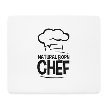 Chef né - Tapis de souris (format paysage) - blanc - Devant