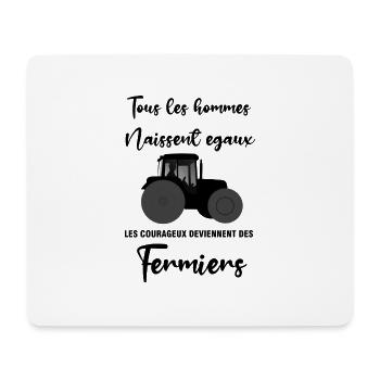 Tous les hommes naîssent égaux les courageux devi - Tapis de souris (format paysage) - blanc - Devant