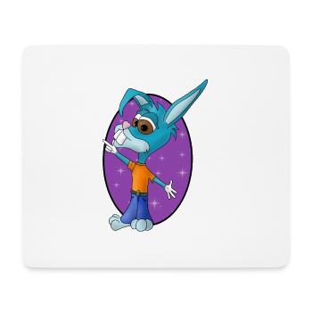 Lustiger kleiner Osterhase - Mousepad (Querformat) - Weiß - Vorne