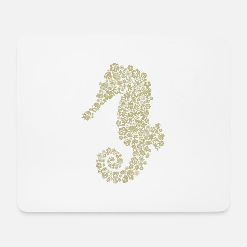 sea horse - Mousepad (Querformat) - Weiß