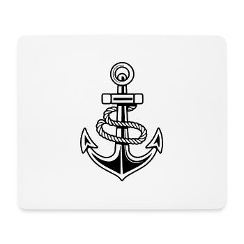 Anchor Boat Ship Nautical - Mouse Pad (horizontal) - white - Front