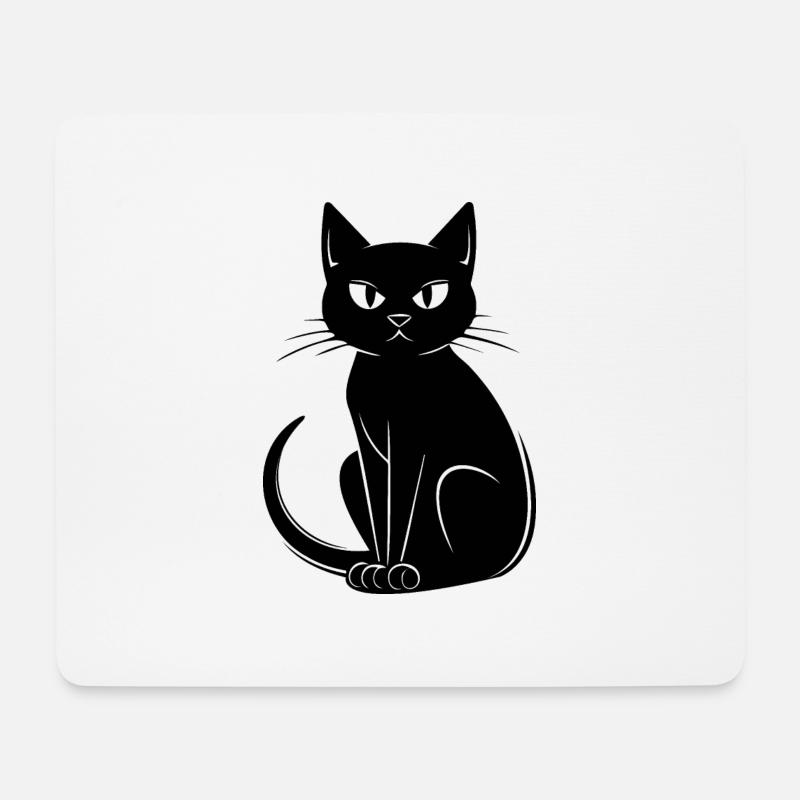 Chat chaton chaton dame - Tapis de souris (format paysage) - blanc