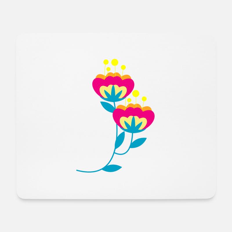 Flower Blume Pflanze - Mousepad (Querformat) - Weiß