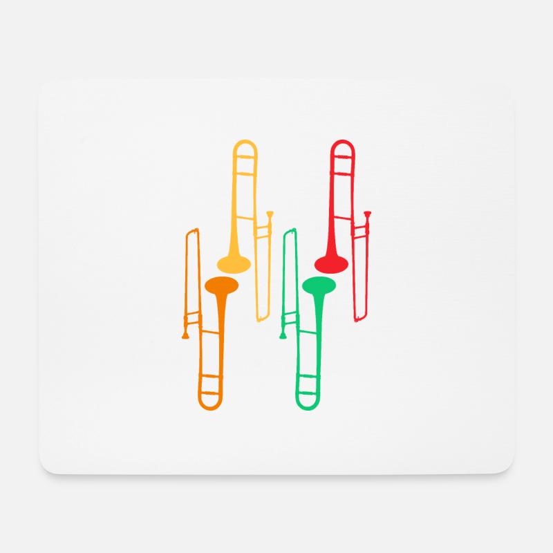 Posaunensammlung - Posaunist - Mousepad (Querformat) - Weiß