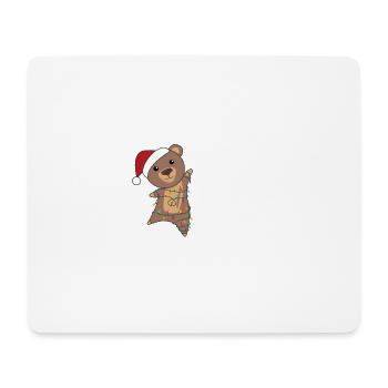Bär fröhliche Weihnachten Winter Tiere Bären - Mousepad (Querformat) - Weiß - Vorne