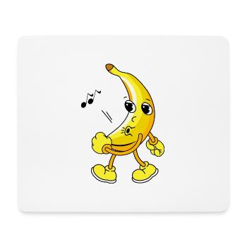 Pfeifende Banane - Mousepad (Querformat) - Weiß - Vorne