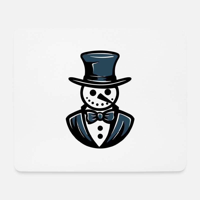Snowman Frosty Gentleman - Mouse Pad (horizontal) - white