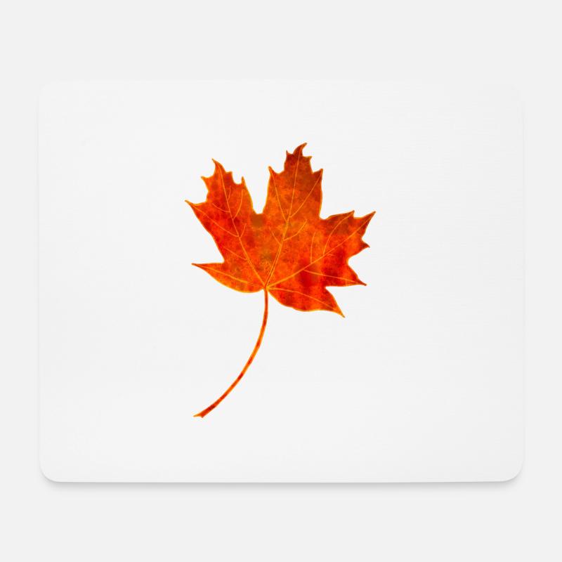 Ahornblatt - Mousepad (Querformat) - Weiß