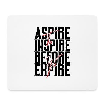 Aspire Avant d’expirer noir - Tapis de souris (format paysage) - blanc - Devant